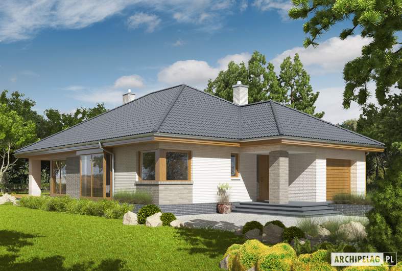 Projekt domu Glen V G1 - Projekty domów ARCHIPELAG - Glen V G1 - wizualizacja frontowa