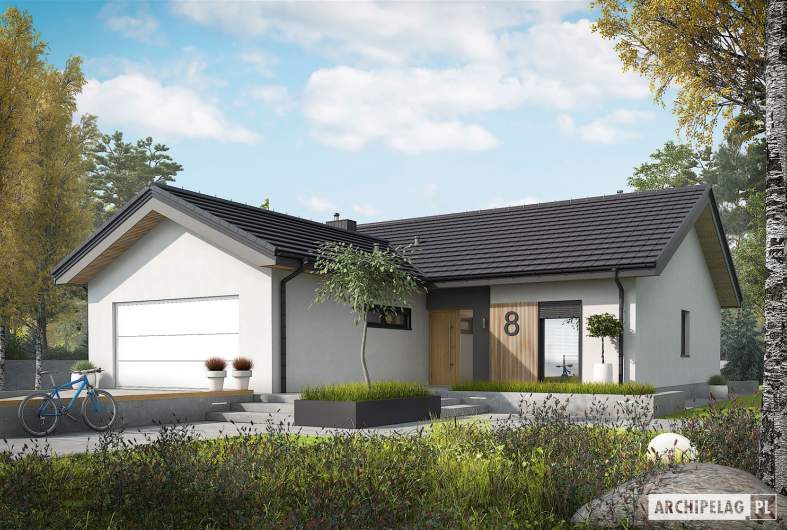 Projekt domu Simon IV G2 - wizualizacja frontowa