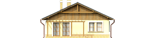 Bogna I - Projekt domu Bogna - elewacja tylna