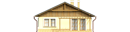 Bogna I - Projekt domu Bogna - elewacja tylna