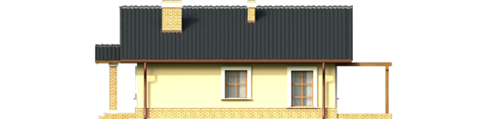 Bogna I - Projekt domu Bogna - elewacja prawa