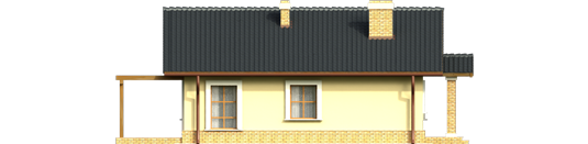 Bogna I - Projekt domu Bogna - elewacja prawa