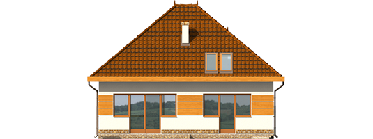 Agnes G1 - Projekt domu Agnes G1 - elewacja tylna