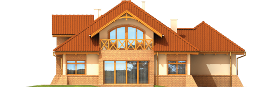 Mateus G2 - Projekt domu Mateusz G2 - elewacja tylna