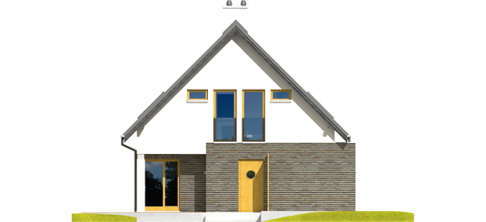 Tim - Projekty domów ARCHIPELAG - Tim - elewacja lewa