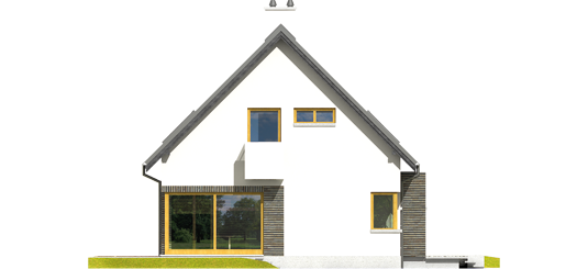 Tim - Projekty domów ARCHIPELAG - Tim - elewacja prawa