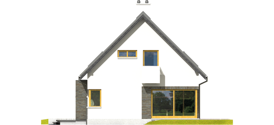 Tim - Projekty domów ARCHIPELAG - Tim - elewacja prawa