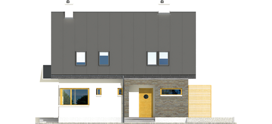 Tim - Projekty domów ARCHIPELAG - Tim - elewacja frontowa