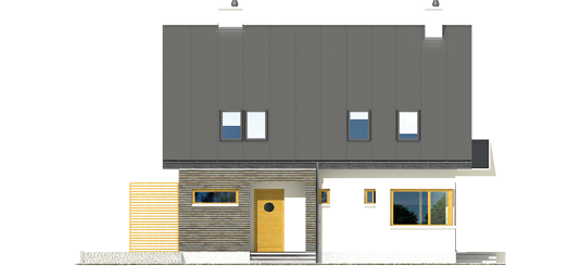 Tim - Projekty domów ARCHIPELAG - Tim - elewacja frontowa