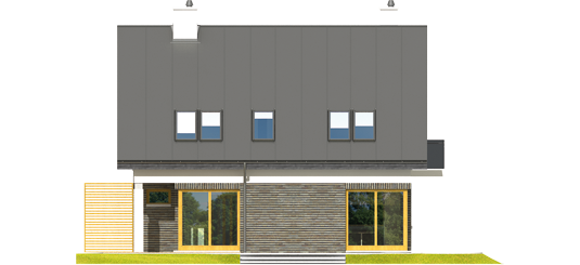 Tim - Projekty domów ARCHIPELAG - Tim - elewacja tylna