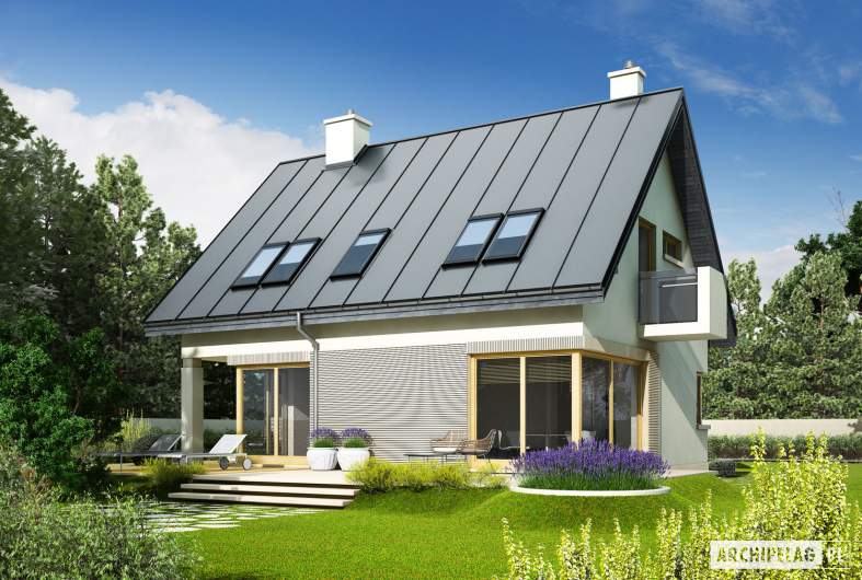 Projekt domu Tim - Projekty domów ARCHIPELAG - Tim - wizualizacja ogrodowa
