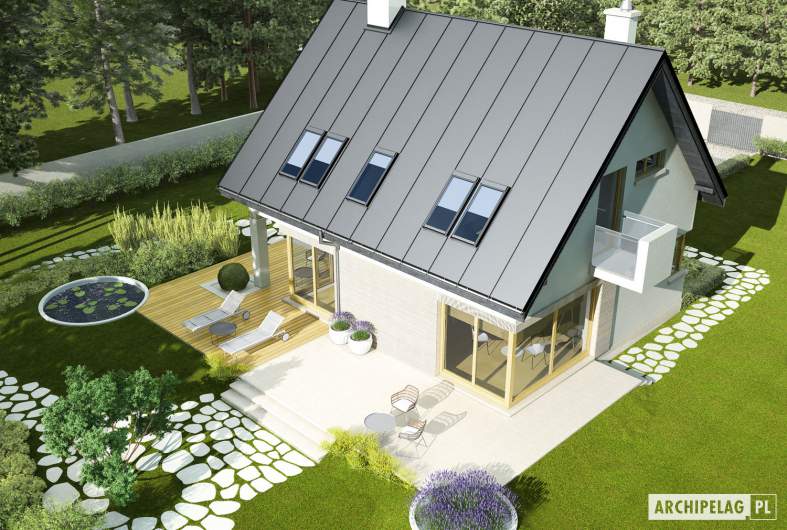 Projekt domu Tim - Projekty domów ARCHIPELAG - Tim - widok z góry