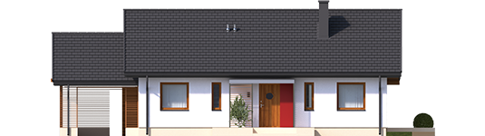 Kornel VI ENERGO - Projekt domu Kornel VI (z wiatą) ENERGO - elewacja frontowa