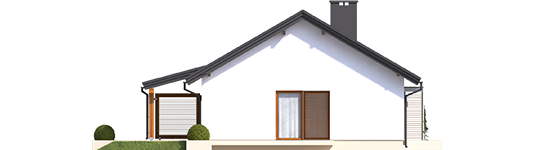 Kornel VI ENERGO - Projekt domu Kornel VI (z wiatą) ENERGO - elewacja lewa