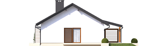 Kornel VI ENERGO - Projekt domu Kornel VI (z wiatą) ENERGO - elewacja lewa