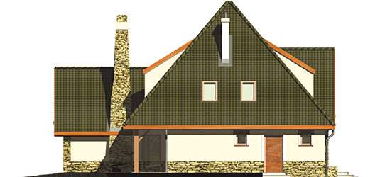 Paula - Projekt domu Paula - elewacja prawa