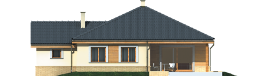 Harold II G1 - Projekt domu Harold II G1 - elewacja tylna