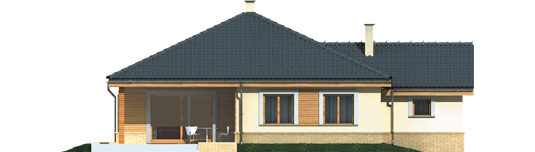 Harold II G1 - Projekt domu Harold II G1 - elewacja tylna