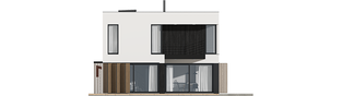Projekt domu EX 2 ENERGO PLUS  - elewacja tylna