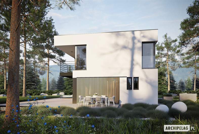 Projekt domu EX 2 - wizualizacja lewa