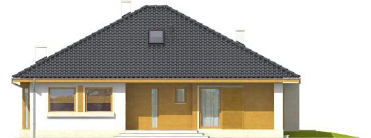 Flori III - Projekt domu Flori III (30 stopni) - elewacja frontowa