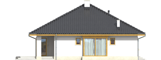 Flori III - Projekt domu Flori III (30 stopni) - elewacja lewa