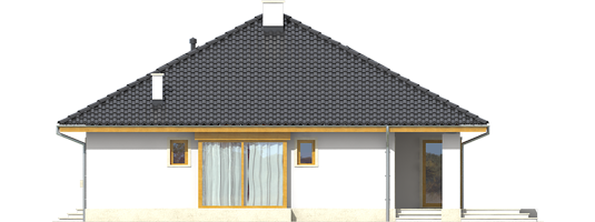 Flori III - Projekt domu Flori III (30 stopni) - elewacja lewa