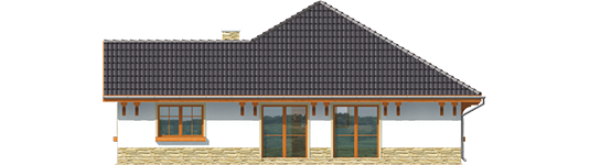 Runa G1 - Projekt domu Runa G1 - elewacja tylna