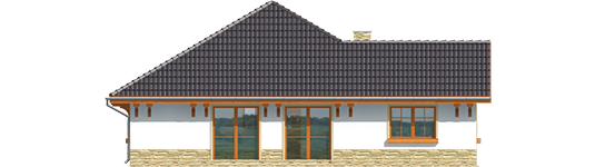 Runa G1 - Projekt domu Runa G1 - elewacja tylna