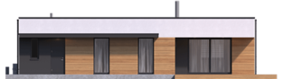 Projekt domu Mini 1 G1 MODERN PLUS - elewacja tylna