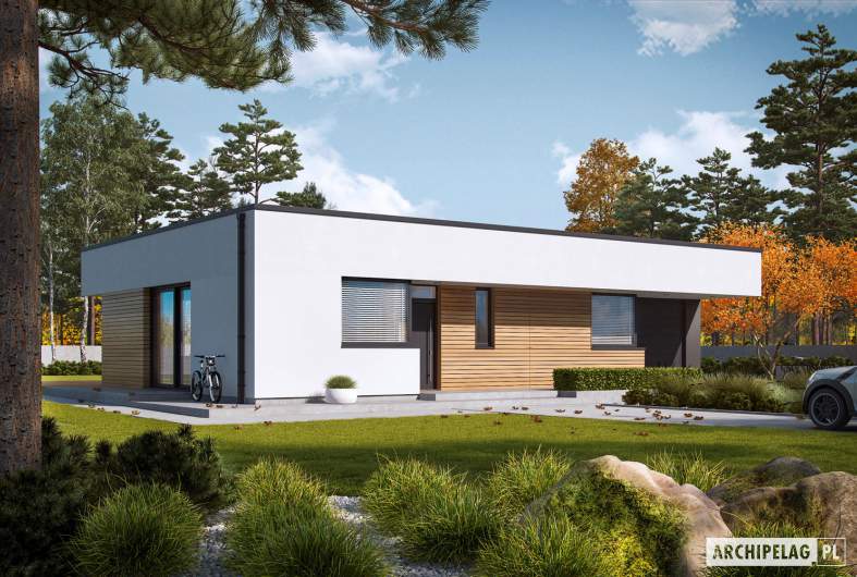 Projekt domu Mini 1 G1 MODERN PLUS - wizualizacja frontowa