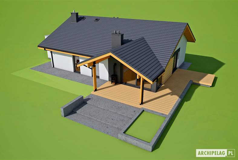 Projekt domu Mini 4 w. II G1 - widok z góry