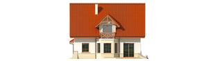 Projekt domu Wiolka G1 - elewacja tylna