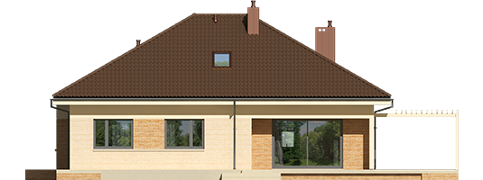 Flow III - Projekt domu Flo III - elewacja tylna