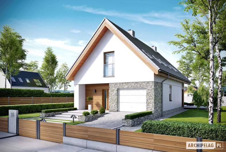 Projekt domu Elias G1 - wizualizacja frontowa