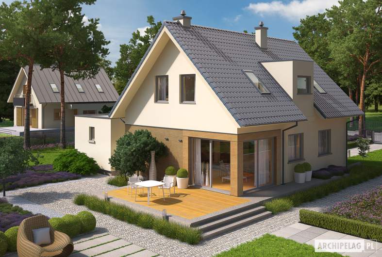 Projekt domu Tiago G1 (wersja A) - widok z góry