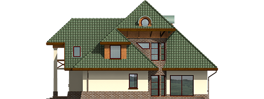 Adelayda - Projekt domu Adelajda - elewacja lewa