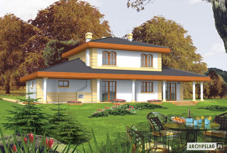 Projekt domu Eleonora G2 - wizualizacja ogrodowa