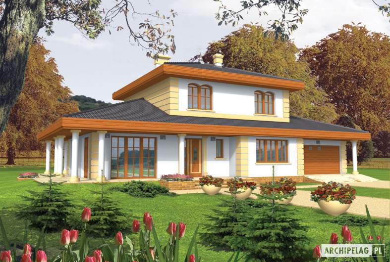 Projekt domu Eleonora G2 - wizualizacja frontowa