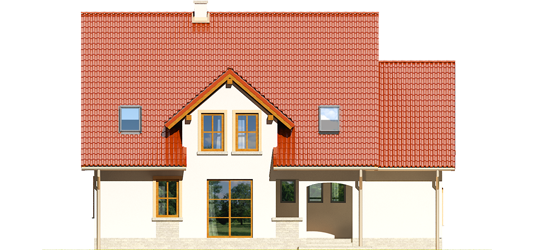 Judy G1 - Projekt domu Judyta G1 - elewacja tylna