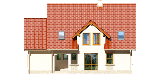 Judy G1 - Projekt domu Judyta G1 - elewacja tylna