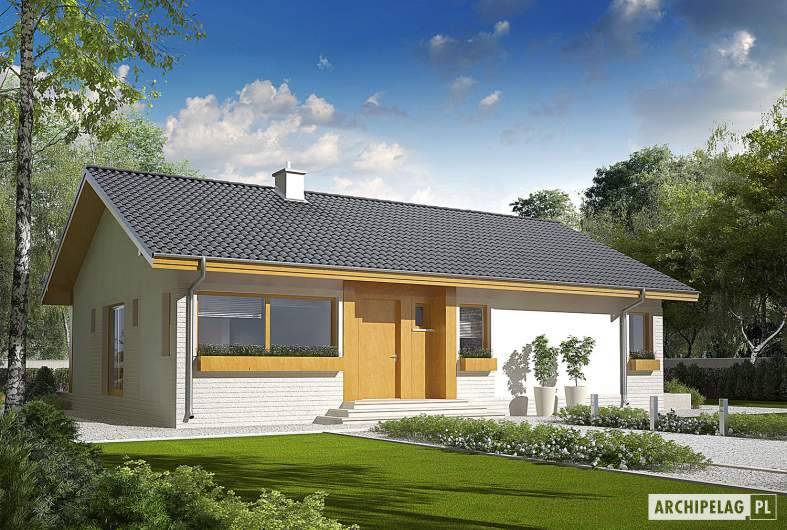 Projekt domu Eryk ENERGO PLUS - wizualizacja frontowa