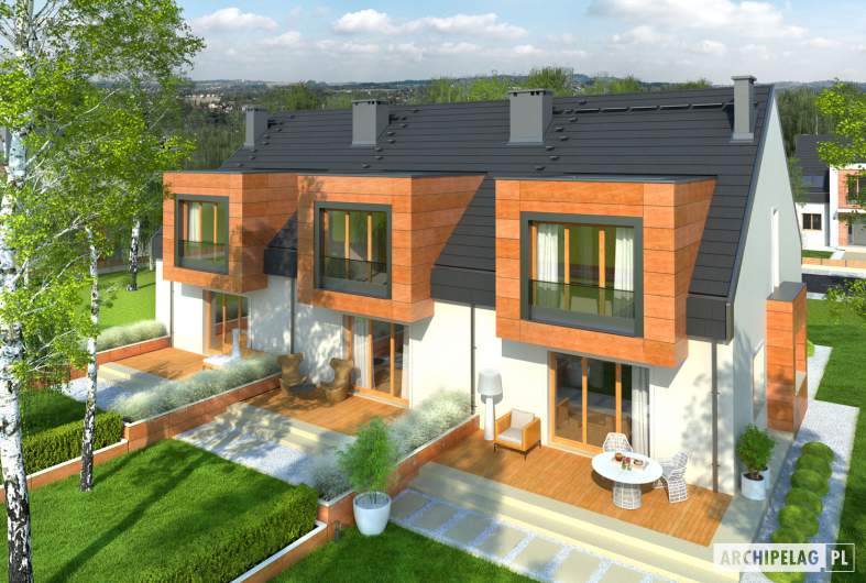 Projekt domu Sansa - Projekty domów ARCHIPELAG - Sansa - widok z góry