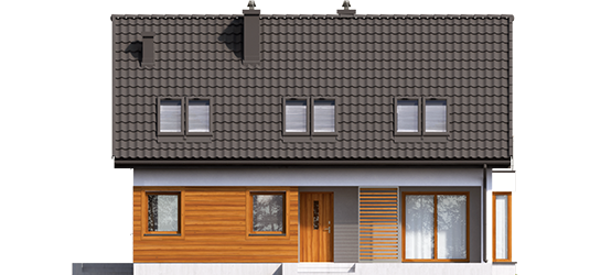 Liv 7 - Projekty domów ARCHIPELAG - Liv 7 - elewacja frontowa