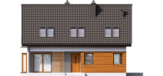 Liv 7 - Projekty domów ARCHIPELAG - Liv 7 - elewacja frontowa