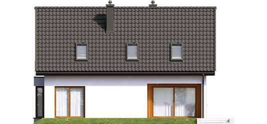 Liv 7 - Projekty domów ARCHIPELAG - Liv 7 - elewacja tylna