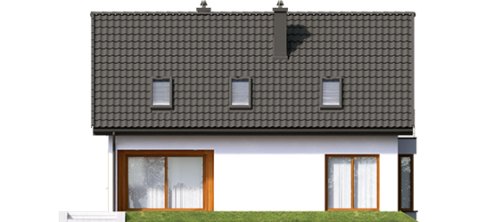 Liv 7 - Projekty domów ARCHIPELAG - Liv 7 - elewacja tylna