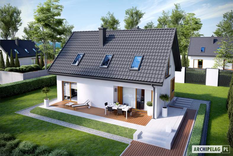 Projekt domu Liv 7 - Projekty domów ARCHIPELAG - Liv 7 - widok z góry