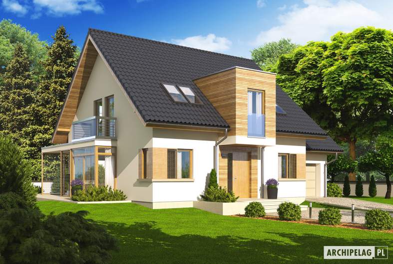Projekt domu Edi G1 - wizualizacja frontowa