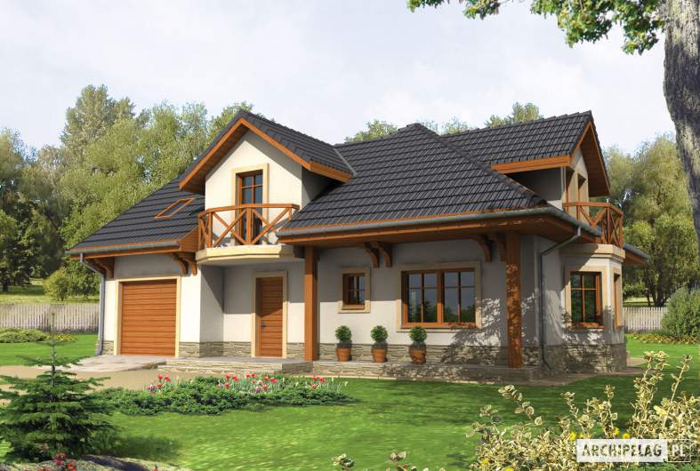 Projekt domu Romeo G1 - wizualizacja frontowa